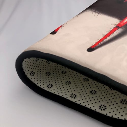 Tapis flanelle imprimé mignon araignée rouge doux et durable
