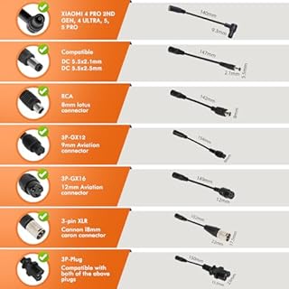 HPGAAVD 54,6V 2A Chargeur Trotinette Electrique pour Xiaomi 4 Ultra/4 Pro 2nd Gen/5, 5 Pro，48V Chargeur Universel Batterie Lithium avec 7 Connecteurs，Charge Rapide pour Hoverboard, E-Bike,Scooter