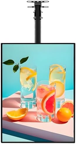 Slim Snap LED Light Box - 3D Backlit Menu Board for Restaurants & Cafes - Wall Mounted Vertical Billboard Display - 60x80cm Screen for Shops