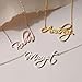 Custom Personalized Stainless Steel Letter Name Necklace - Letter Name Link Chain - Fashion Gift for Men and Women