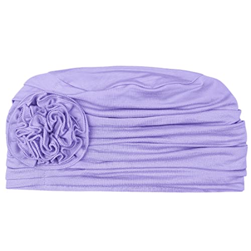 Bamboo Chemo Headwear For Women Lightweight For Winter Light Purple #TOP2