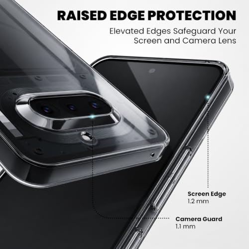 Image of DIZORO Compatible with Nothing 4a 5G Back Cover Case Clear,[ Anti Yellow ][Military Grade Protection] Hard PC Back Cover Transparent