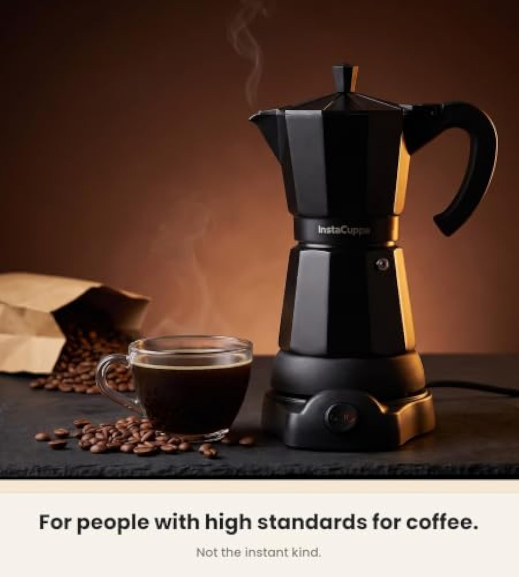 Electric Moka Pot Coffee Maker, Auto Espresso Machine