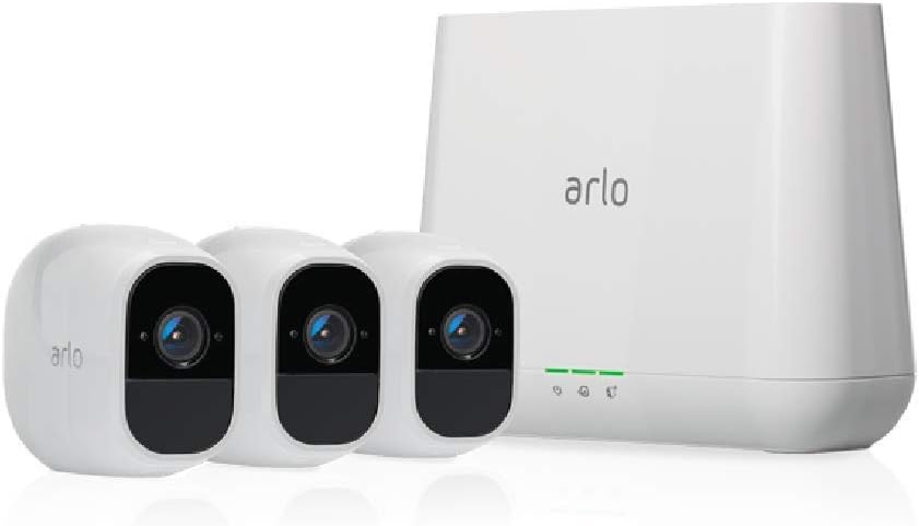 Arlo (VMS4330P-100NAS) Pro 2 - Wireless Home Security Camera System with Siren, Rechargeable, Night vision, Indoor/Outdoor, 1080p, 2-Way Audio, Wall Mount, Cloud Storage Included, 3 Camera Kit