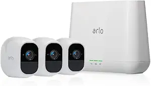 Arlo (VMS4330P-100NAS) Pro 2 - Wireless Home Security Camera System with Siren, Rechargeable, Night vision, Indoor/Outdoor, 1080p, 2-Way Audio, Wall Mount, Cloud Storage Included, 3 Camera Kit