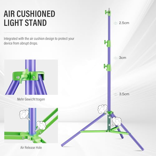 Image of Heavy Duty Light Stand Photography, 9.1ft /280cm All Metal Tripod