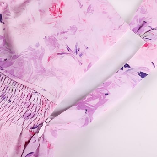 Image of GRACE KARIN 2026 Women's Summer Floral Wedding Guest Dress,Beach Flowy A Line Maxi Off Shoulder Bridesmaid Dresses