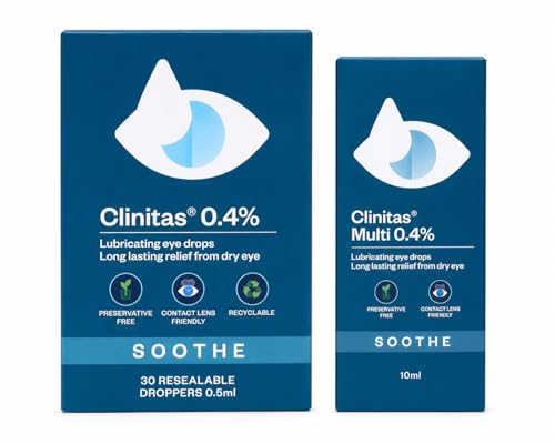 Clinitas Preservative Free Lubricant Eye Drops 30x0.5ml & Clinitas Multi 0.4% 10ml Bundle Pack