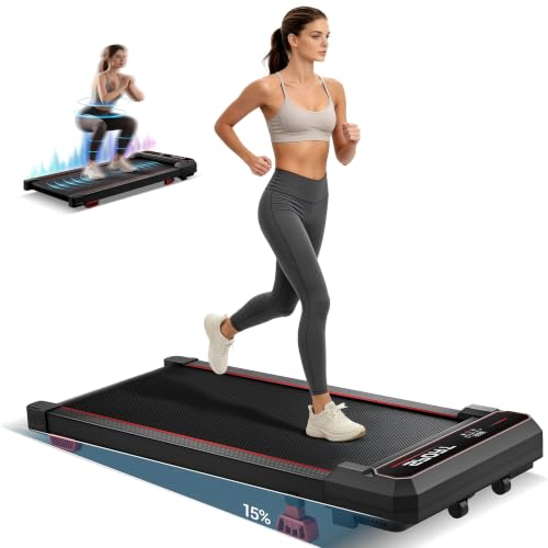 Image of LONTEK 15% Incline Walking Vibration Pad Portable Under Desk Treadmills