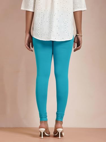 Image of TWIN BIRDS Tailored Cut and Classic Fit Super Stretchable Elastane Fabric Churidar Leggings for Women