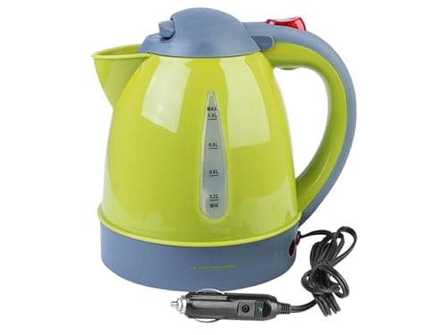Carmotion Bouilloire de Voyage 1L, 12V, 150W avec Plaque de Cuisson Plate