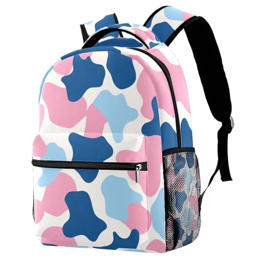 Sac à dos d'école et voyage multicolore pour filles et garçons, taille unique avec porte-bouteille