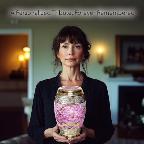 Image of Cherry Blossom Cremation Urns for Human Ashes Adult Female Urns for Ashes