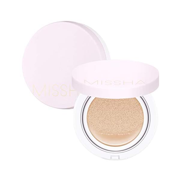 M-Magic-Cushion-Cover-Lasting-SPF50PANo21-longlasting-high-coveragehydrating-cushion-foundation MISSHA Magic Cushion Foundation No.21 Light Beige for Bright Skin - Flawless Coverage, Dewy Finish, Easy Application for All Skin Types