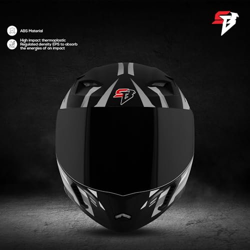 Image of Steelbird SBA-20 Shield X ISI Certified Flip-Up Graphic Helmet for Men and Women with Inner Chrome Sun Shield