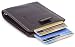 Borgasets RFID Blocking Bifold Slim Wallet with Pull Tab Sleeves and Money Clip