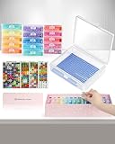 15pcs Diamond Painting Storage Containers Trays with Lids, 2-in-1 Diamond Art Storage & Trays, Bead Storage & Line-Up, Box Package