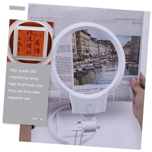 Lampe loupe LED bureau support ajustable loupe lecture broderie