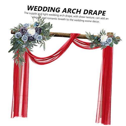 Cortinas de gasa para bodas y decoración elegante de fondos de altar 6