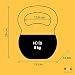 JOWY Pesa Rusa o Pesa Kettlebell 8kg, PVC rellena de Fina Arena...