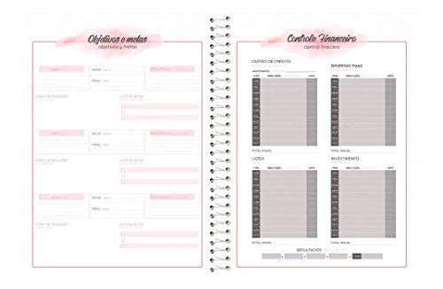 Agenda Espiral Planner Blush Azul 2021 - Foroni
