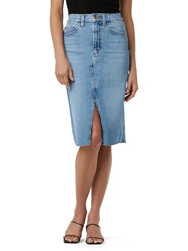 Joe's Women's The Joplin High Rise Knee Length Denim Skirt with Front Slit