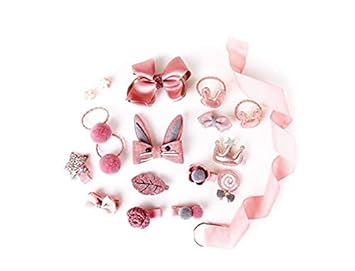 Cuty Kraft hair clip set for girls/toddlers (set of 18) - pink