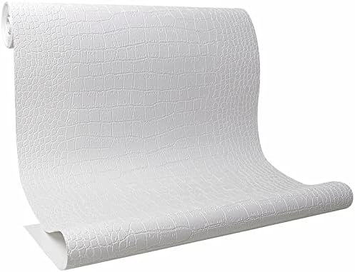 3D stereo non-woven white imitation crocodile skin wallpaper ins living room wall clothing store wallpaper (Color : Color 1)