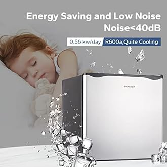 BANGSON Upright Freezer,1.1Cu.ft Mini Freezer with Removable Shelf, Single Door Compact Freezer for Home, Kitchen, Office, Apartment(Silver)