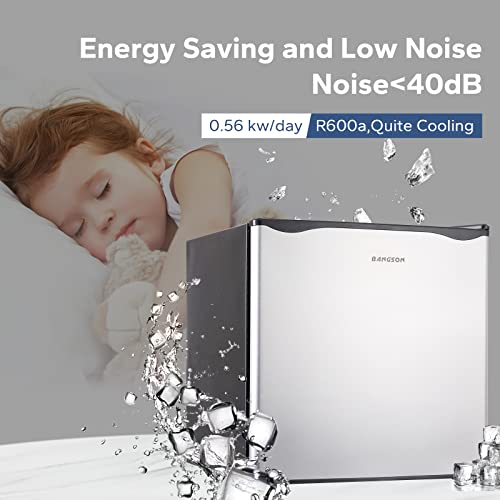 Bangson Mini Freezer,1.1 Cu.ft Small Freezer, Upright Freezer With Removable Shelf, Single Reversible Door, Compact Freezer For Home, Kitchen, Office, Apartment(Silver) #TOP6