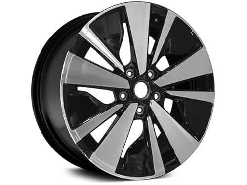Marketplace Auto Parts Aluminum Wheel - Machined and Black - 17 x 7.5 Inch - 10-Spoke - 5-Lug - 4.5 Inch Bolt Pattern - Compatible with 2019-2021 Nissan Altima