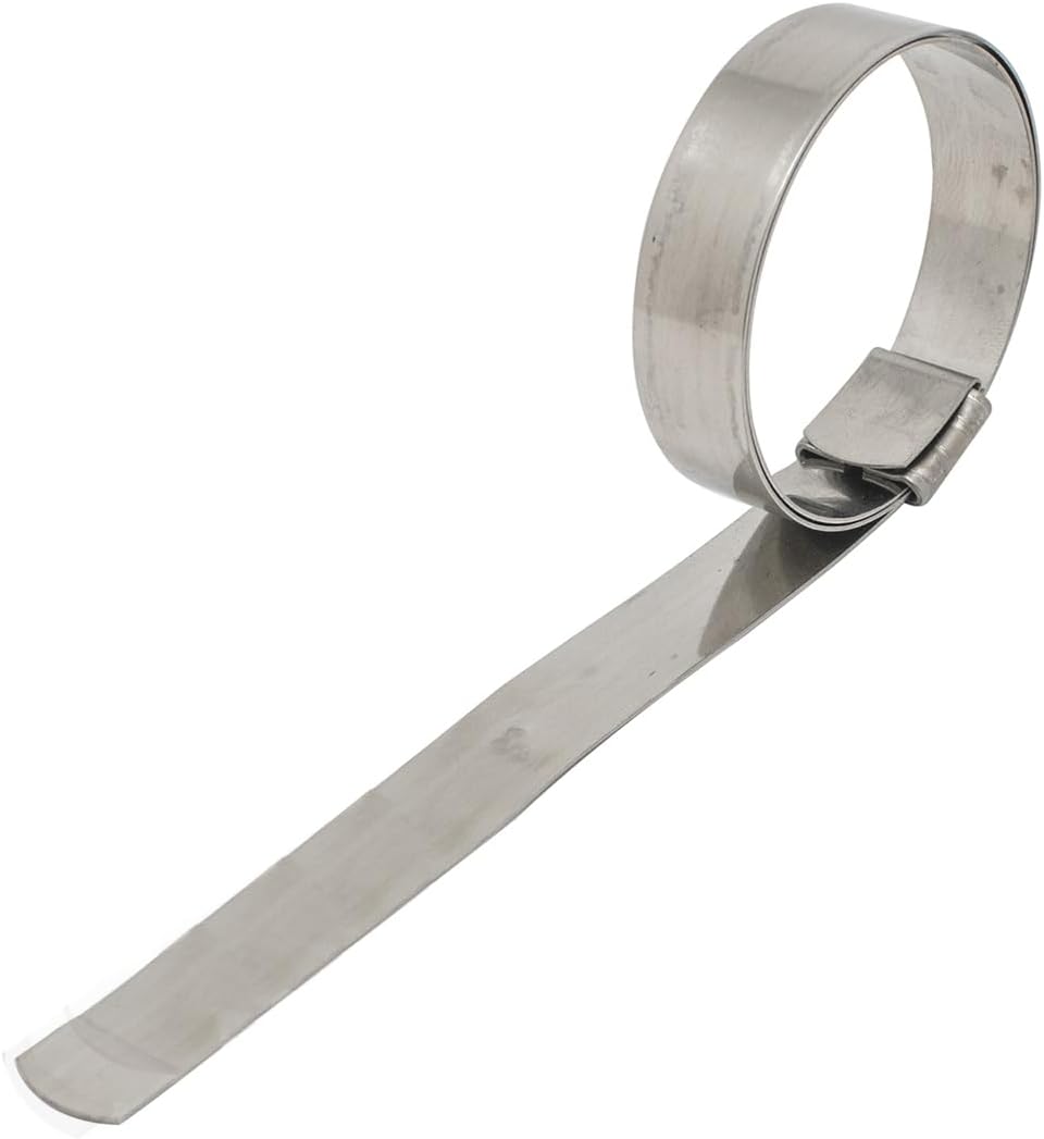 Soruda 25-Pack 5/8" W x 0.025" Th x 1.5" Di Center Punch Band Hose Clamps - 201 Stainless Steel, Corrosion-Resistant