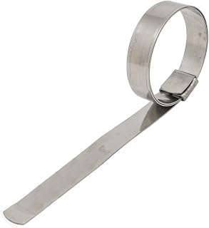 Soruda 25-Pack 5/8" W x 0.025" Th x 1.5" Di Center Punch Band Hose Clamps - 201 Stainless Steel, Corrosion-Resistant