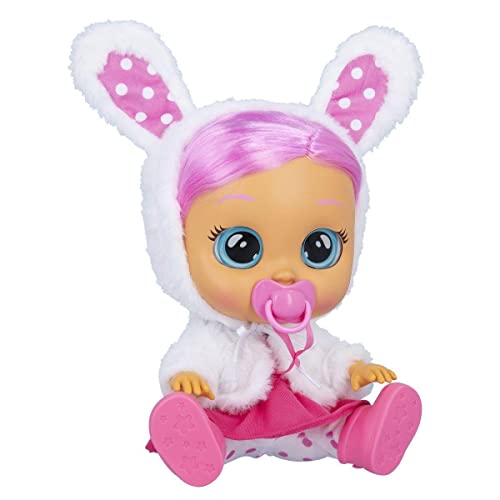 Cry Babies Magic Tears Cry Babies Dressy Coney - 12" Baby Doll|Pink Dress,Bunny Themed White Fluffy Jacket