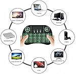 Clavier mini sans fil rétroéclairé, combo BIFANS Air Mouse portable avec pavé tactile pour Smart TV PC Android TV Box HTPC IPTV PC Pad Xbox Tablette Projecteur