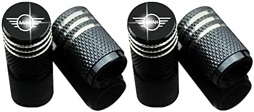 Tire Caps Metal Air Valve Cap Fit for Loge Car Loge Valve Stem Caps Covers Loge Car Moto Vehicle Wheel Tire Valve Stem Caps Accessories 4pcs(Black)
