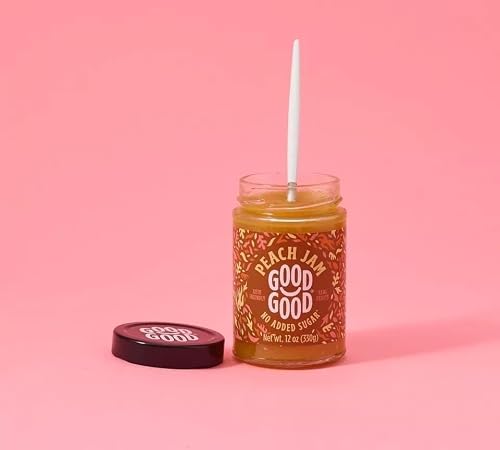 GOOD GOOD Sweet Peach Jam - Low Calorie, Low Carb & No Added Sugars - Keto Friendly Jelly - Vegan - Gluten Free - Preserves - 12 Ounce (Pack of 1) - Thumbnail 6