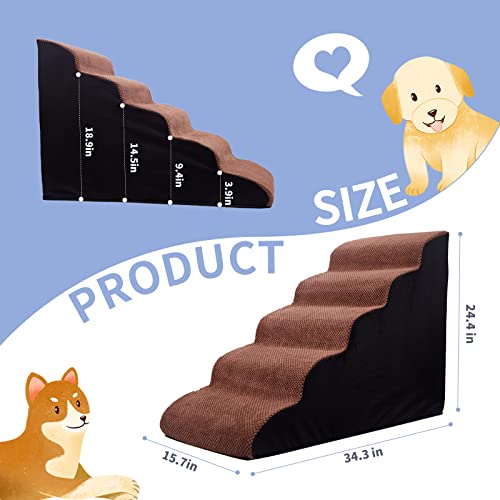 Dog-Stairs-24-inches-High-5-step-Dog-Stairs-for-High-Beds-24-28-inches-Tall-Pet-Dog-Stairs-for-SmallLarge-Dogs-to-High-Beds-26-inches-Non-Slip-Dog-Stairs-Steps-for-Beds-28-inches-Coffee - Cucciolini Doodles   Dog-Stairs-24-inches-High-5-step-Dog-Stairs-for-High-Beds-24-28-inches-Tall-Pet-Dog-Stairs-for-SmallLarge-Dogs-to-High-Beds-26-inches-Non-Slip-Dog-Stairs-Steps-for-Beds-28-inches-Coffee