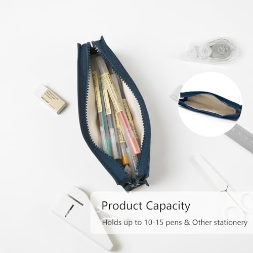 Image of Oxford Fabric Pencil Case Lightweight and Durable Ideal Pencil Pouch (Royal blue /Oxford,Oxford Fabric)