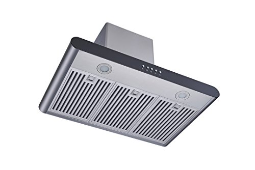 Winflo 30 In. Convertible Stainless Steel Wall Mount Range Hood With Stainless Steel Baffle Filters, 2Pcs Charcoal Filters Included And Push Button Control #TOP4