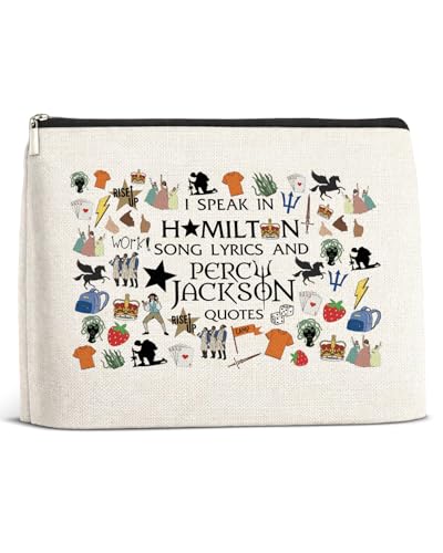 SOFEGY PJO Merch Makeup Bag Musical Merchandise Percy Movie Gifts for Fans Lovers Musical Theater Movie Cosmetic Bag Travel Toiletry Pouch