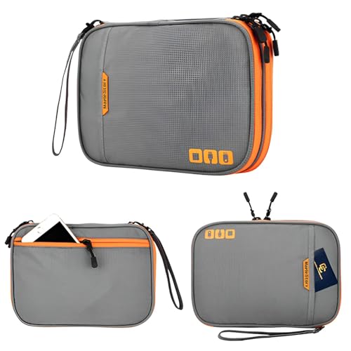 oddpod™ Portable Electronic Accessories Travel case/Multi-Function Digital Accessories Storage Organizer for iPad,Cables,Power,USB Flash Drive, Charger and More (Medium) 5 413q3tHnqaL
