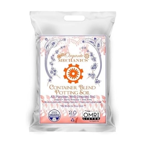 Organic Mechanics Container Blend Potting Soil, 2 Cubic Feet - with Compost, Aged Pine Bark, Coir, Rice Hulls, and Worm Castings for Growing Annuals & Outdoor Containers - Peat-Free & Eco-Friendly Cover