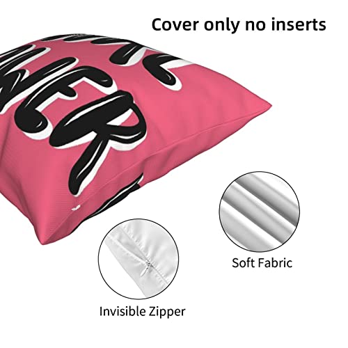 Lonsant Throw Pillow Covers Set Of 2,Chunky And Pop Girl Power Text Glamour Handwritten Design,Cushion Covers Outdoor Pillowcase Decorative Square Pillow Cover For Sofa Bed Couch Home Decor 16"X16" #TOP3