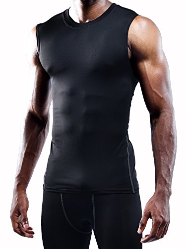 Image of NELEUS Men's 3 Pack Dry Fit Y-Back Muscle Tank Workout Gym Shirt