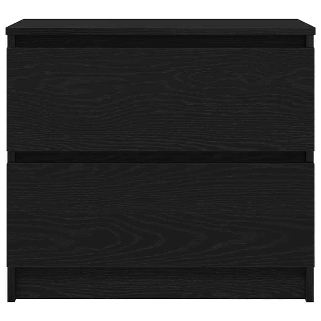 Szafka TV, czarna, materiał drewnopochodny, 60 x 35 x 54 cm, z 2 szufladami, miejscem do przechowywania i półką do salonu, sypialni, narożnik gamingowy i uchwyt soundbar