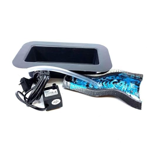 Moranduzzo Kit per Ruscello con Vasca, Pompa, Tubo e Canalina – Accessorio Artigianale per Presepe Fai da te – Made in Italy