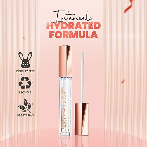 MARS Clear Quartz Lip Gloss for Women| Hydrating & High Shine | Lightweight Weight & Comfortable Lip Gloss (3.0 ml) - Image 4