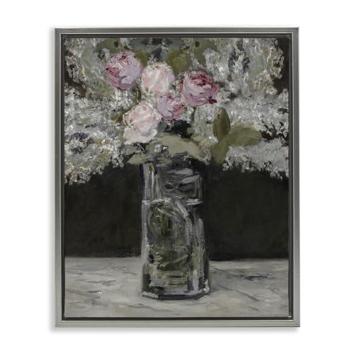 'Traditional Rose Bouquet Still Life'| Floating Frame Canvas Art