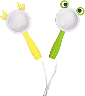 HAPINARY 2 Pçs Lupa Infantil Conjunto De Jogos Para Crianças Espelho De Aumento Portátil Brinquedos Educativos Pequena Lupa Lupa De Leitura Para Crianças Jogo Ao Ar Livre Ferramentas De